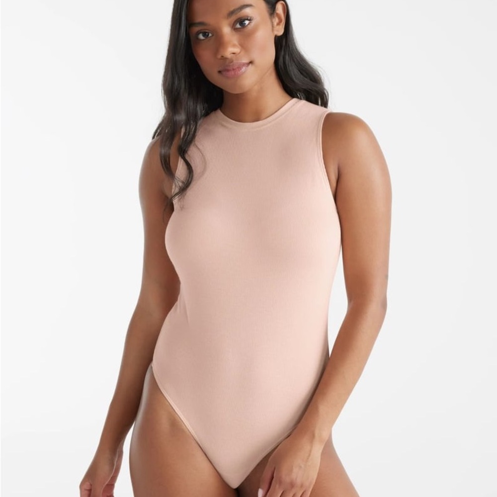 Knix Micro Modal Rib Bodysuit | Pink | Size L